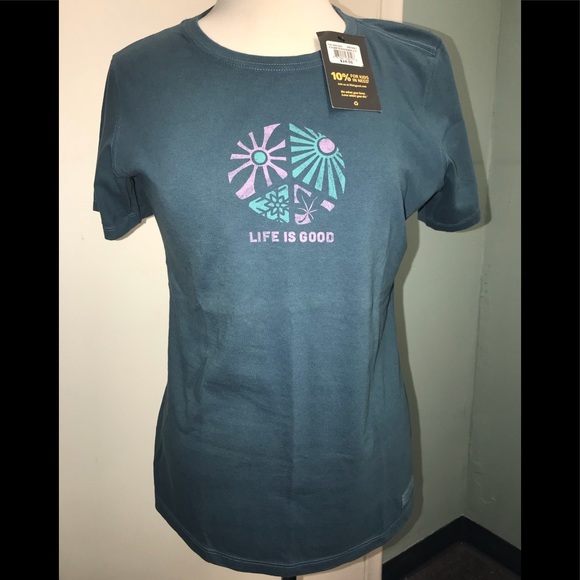 Life Is Good Tops - Life is Good Women’s Crusher Tee Peace Seasons
